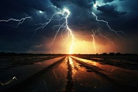 Lightning storm thunderstorm outdoors nature. 