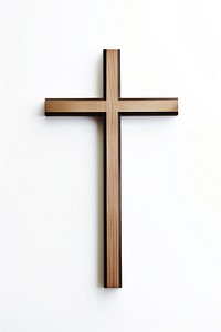 Simple cross crucifix symbol white background. AI generated Image by rawpixel.