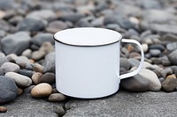 Enamel mug  coffee drink cup.