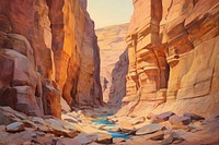  Canyon mountain outdoors painting. AI generated Image by rawpixel.