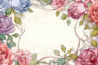 Rose flower frame border backgrounds pattern plant.