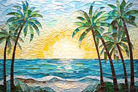 Tropical beach art backgrounds painting.