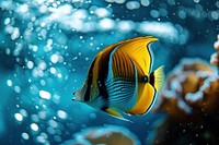 Underwater photo of butterfly fish animal outdoors aquatic.