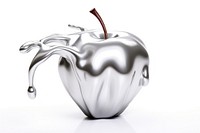 Apple melting silver fruit food.