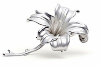 Lilly melting flower silver plant.