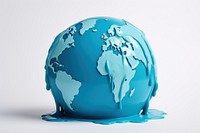 Melting earth sphere planet globe.