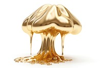Melting mushroom fungus gold food.