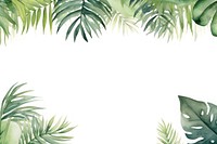 Minimal tropical leaves border outdoors nature plant.