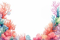 Neon coral reef border outdoors painting pattern.