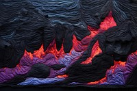 Ultraviolet running lava landscape mountain volcano.