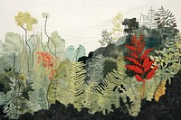 Foliage painting tapestry pattern.