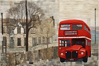 London bus painting vehicle city.