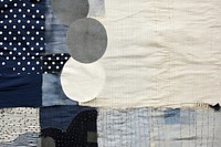 Polka dot patchwork quilting pattern.