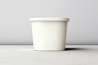 Ice cream tub packaging  cup studio shot flowerpot.