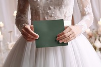 Bride and wedding invitation card