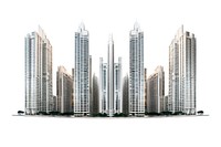 Tall Hongkong modern condominum buildings architecture skyscraper cityscape.
