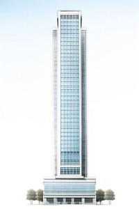 Tall contemporary skyscraper architecture building city.
