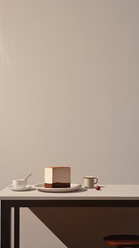 Minimal space kitchen counter furniture table cup.