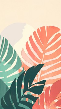 Minimal simple tropical forest art abstract pattern.
