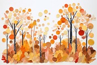 An autumn forest art painting pattern.