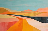 Desert abstract painting art.