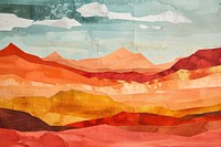 Desert abstract painting art.