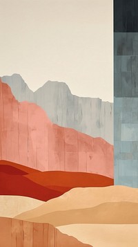 Art painting desert wall.