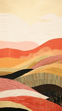 Minimal simple ricefields art abstract painting.