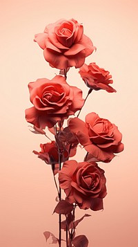  Ink red roses flower petal plant. AI generated Image by rawpixel.
