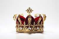 King jewelry crown white background.