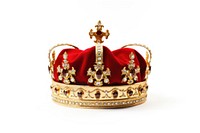 King jewelry crown white background.