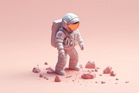 Astronaut basketball standing person. AI generated Image by rawpixel.