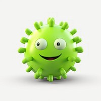 Green virus icon toy protection emoticon.
