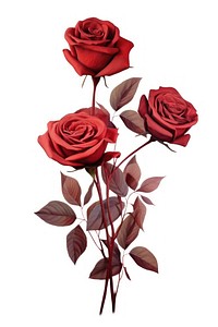 Red roses bouquet flower plant inflorescence. AI generated Image by rawpixel.