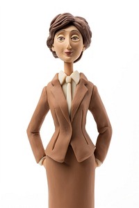 Businesswoman made up of clay figurine adult doll.