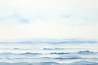 Minimal sea with waves in bottom border landscape nature outdoors.
