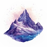 Mountain in Watercolor style nature galaxy star.