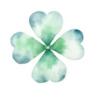 Cloverleaf in Watercolor style petal white background accessories.