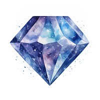 Diamond in Watercolor style gemstone jewelry star.