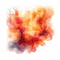 Fire in Watercolor style backgrounds nebula paint.