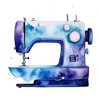 Galaxy element of sewing machine in Watercolor white background technology creativity.