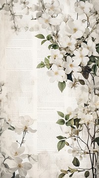Wallpaper ephemera pale Flowers flower blossom pattern.