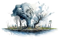 Climate change outdoors drawing nature. AI generated Image by rawpixel.