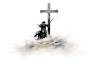 Crossaint adult white background spirituality. AI generated Image by rawpixel.