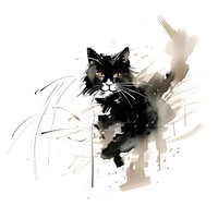Cat mammal animal black. AI generated Image by rawpixel.