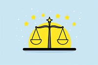 Libra icon cartoon symbol scale. AI generated Image by rawpixel.