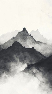 Mountain backgrounds drawing nature.