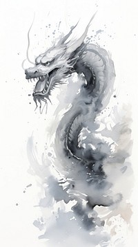 Dragon drawing sketch ink.