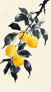 Lemon grapefruit painting plant.