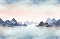Guilin of China scenery landscape panoramic mountain. AI generated Image by rawpixel.